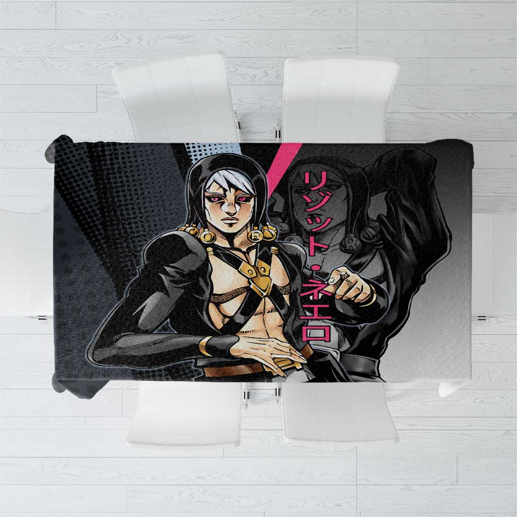 Risotto Nero JoJo’s Bizarre Adventure Tablecloth with Dark Manga Style Graphic - The Mazicc