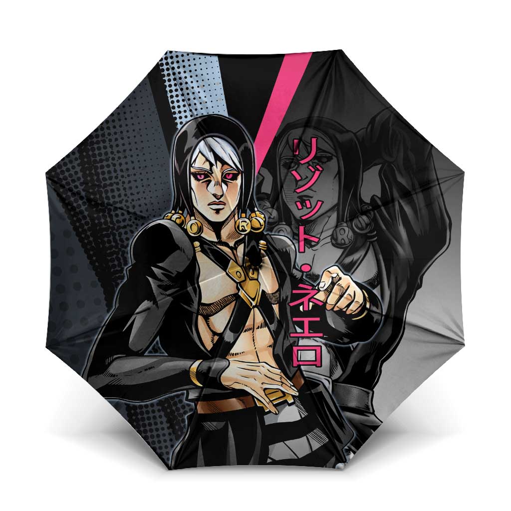 Risotto Nero JoJo’s Bizarre Adventure Umbrella with Dark Manga Style Graphic - The Mazicc
