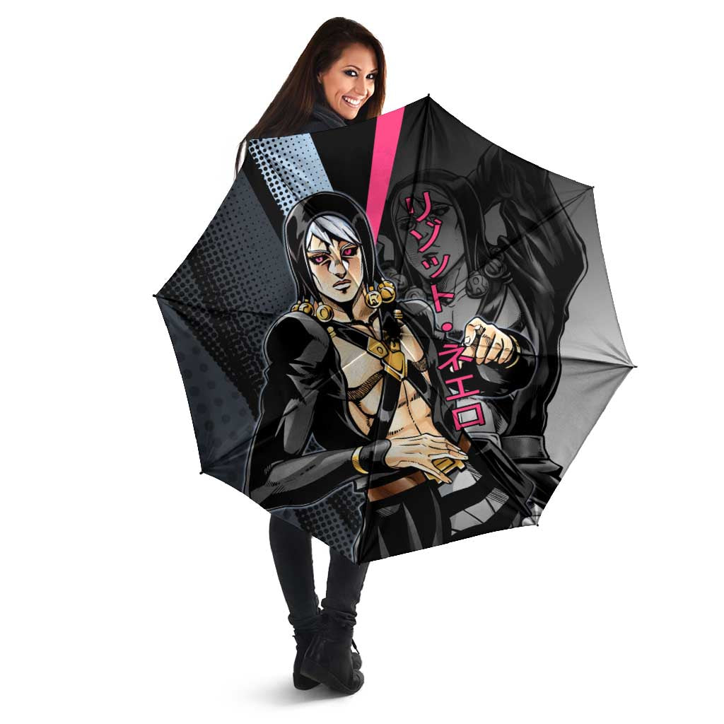 Risotto Nero JoJo’s Bizarre Adventure Umbrella with Dark Manga Style Graphic - The Mazicc