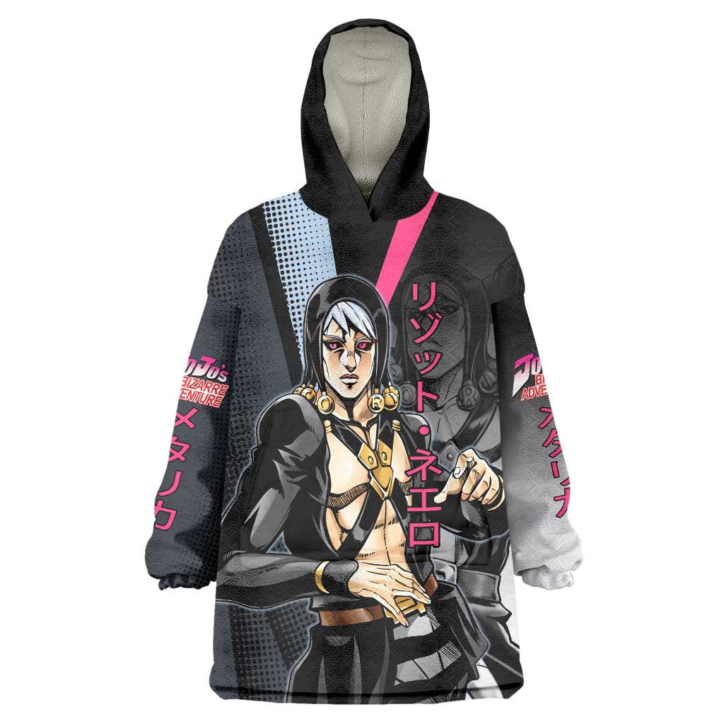 Risotto Nero JoJo’s Bizarre Adventure Wearable Blanket Hoodie with Dark Manga Style Graphic - The Mazicc