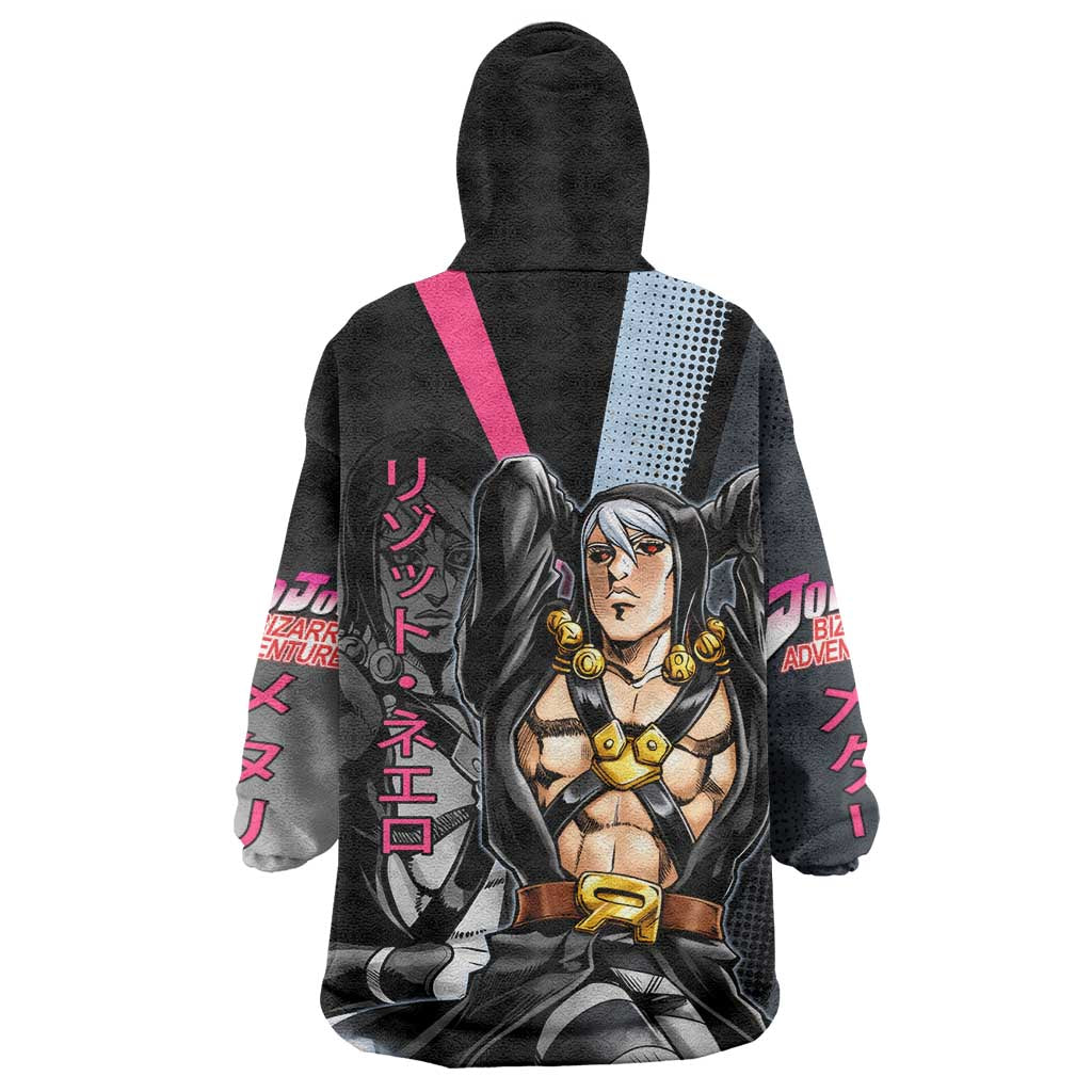 Risotto Nero JoJo’s Bizarre Adventure Wearable Blanket Hoodie with Dark Manga Style Graphic - The Mazicc