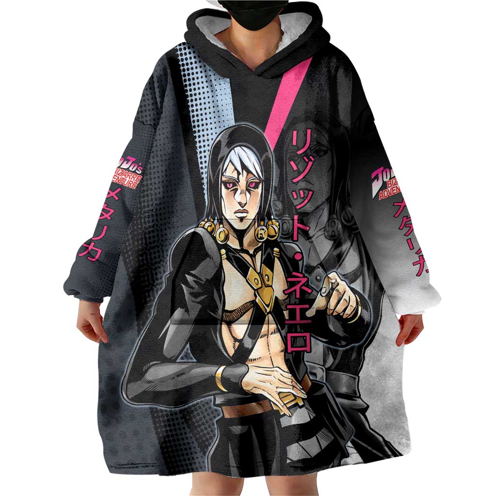 Risotto Nero JoJo’s Bizarre Adventure Wearable Blanket Hoodie with Dark Manga Style Graphic - The Mazicc