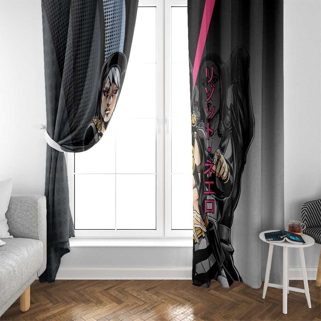 Risotto Nero JoJo’s Bizarre Adventure Window Curtain with Dark Manga Style Graphic - The Mazicc
