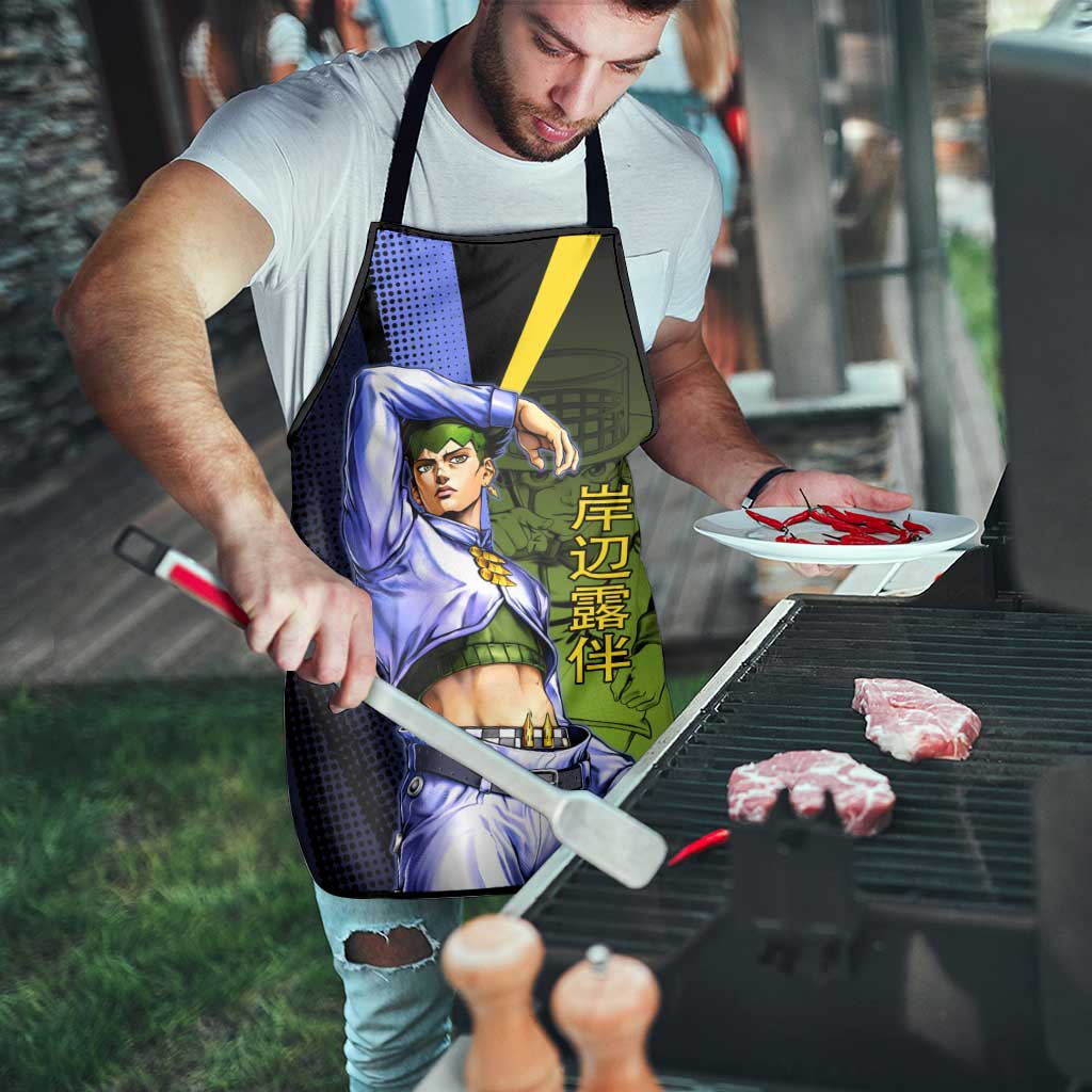 Rohan Kishibe JoJo’s Bizarre Adventure Apron with Heaven's Door Stand and Manga Style - The Mazicc