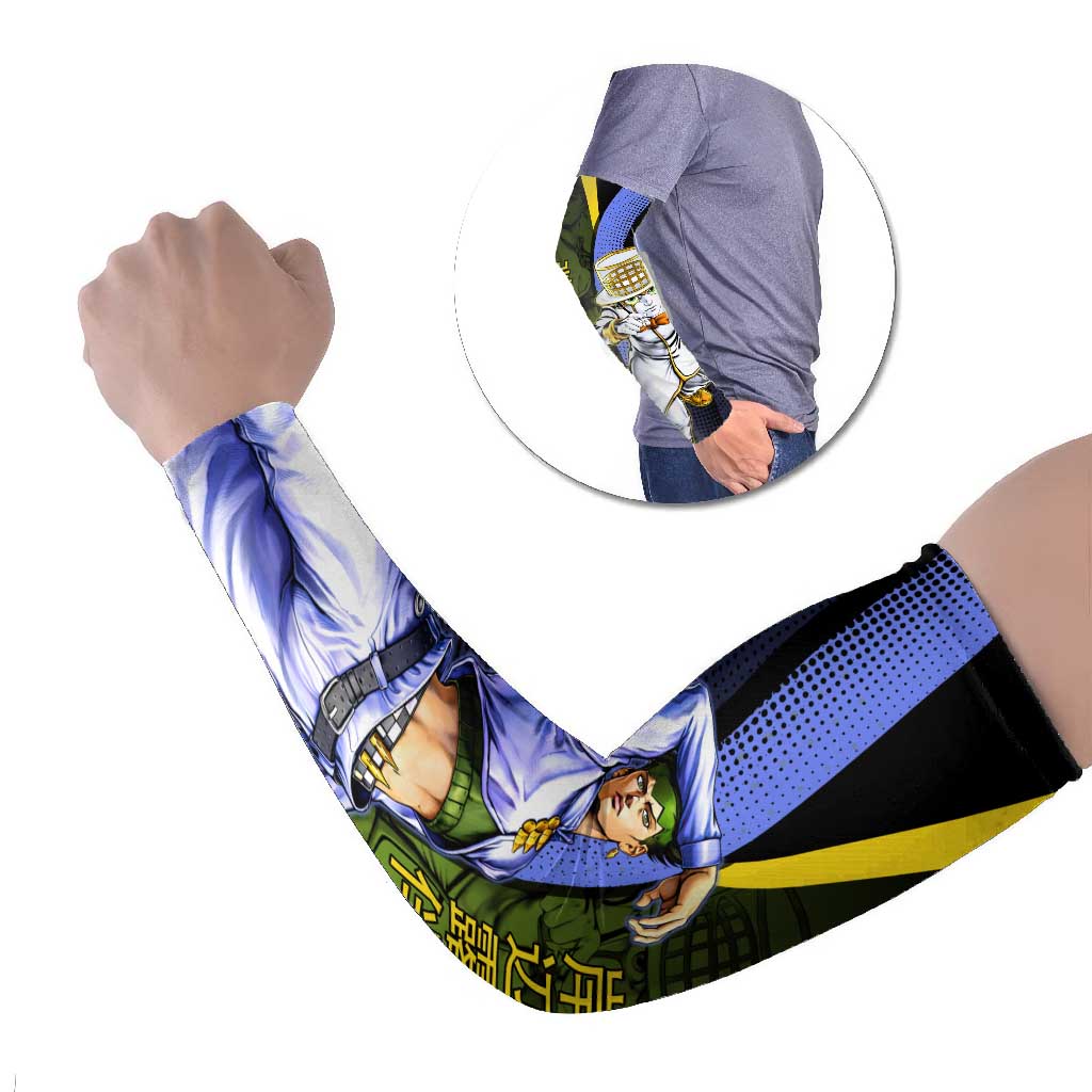 Rohan Kishibe JoJo’s Bizarre Adventure Arm Sleeves with Heaven's Door Stand and Manga Style - The Mazicc