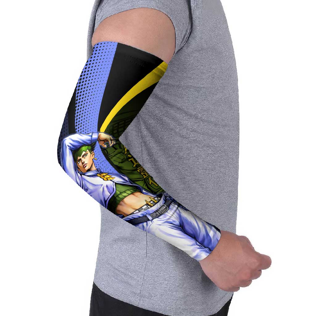 Rohan Kishibe JoJo’s Bizarre Adventure Arm Sleeves with Heaven's Door Stand and Manga Style - The Mazicc