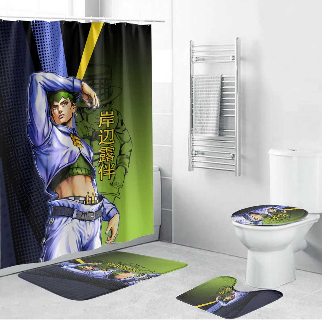 Rohan Kishibe JoJo’s Bizarre Adventure Bathroom Set with Heaven's Door Stand and Manga Style - The Mazicc