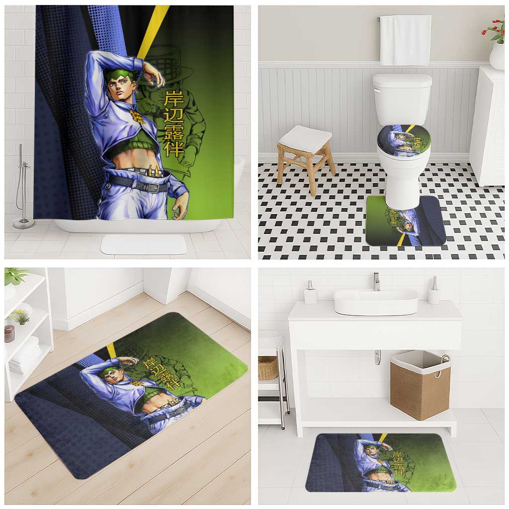 Rohan Kishibe JoJo’s Bizarre Adventure Bathroom Set with Heaven's Door Stand and Manga Style - The Mazicc