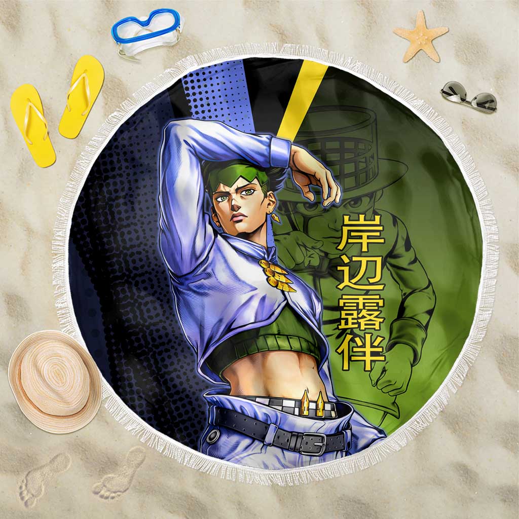 Rohan Kishibe JoJo’s Bizarre Adventure Beach Blanket with Heaven's Door Stand and Manga Style - The Mazicc