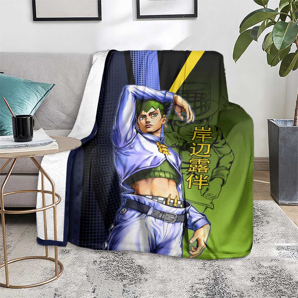 Rohan Kishibe JoJo’s Bizarre Adventure Blanket with Heaven's Door Stand and Manga Style - The Mazicc