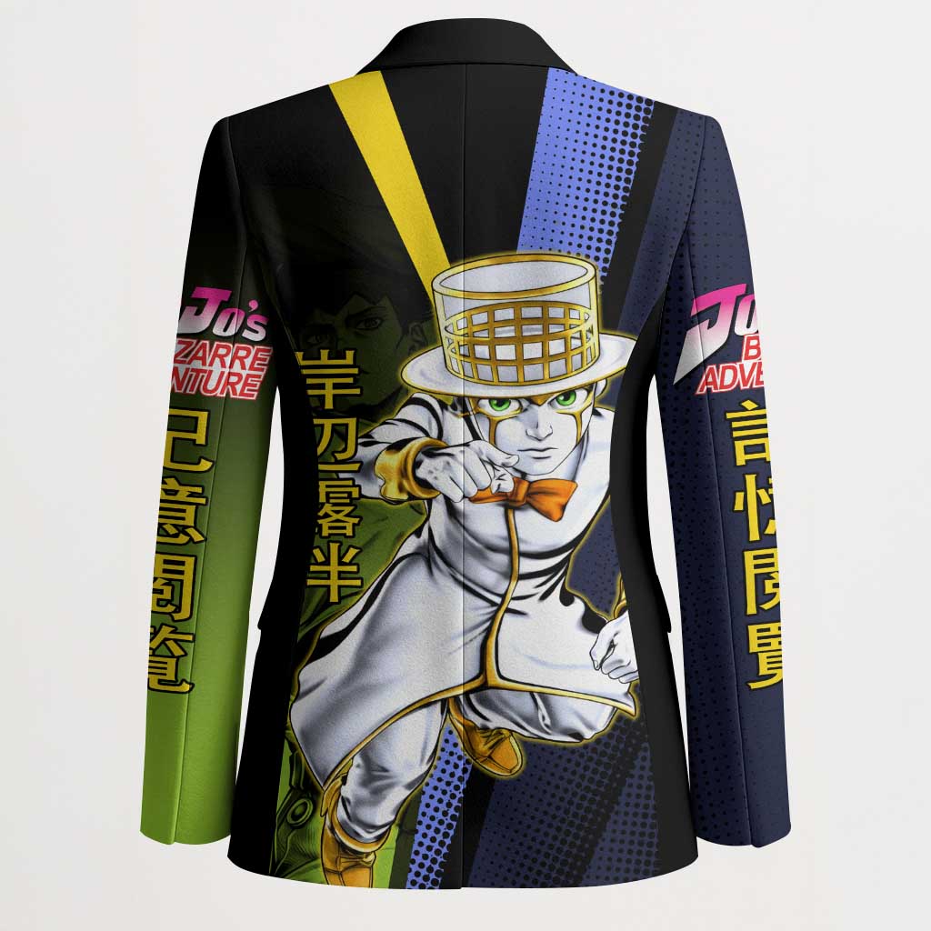Rohan Kishibe JoJo’s Bizarre Adventure Blazer with Heaven's Door Stand and Manga Style - The Mazicc
