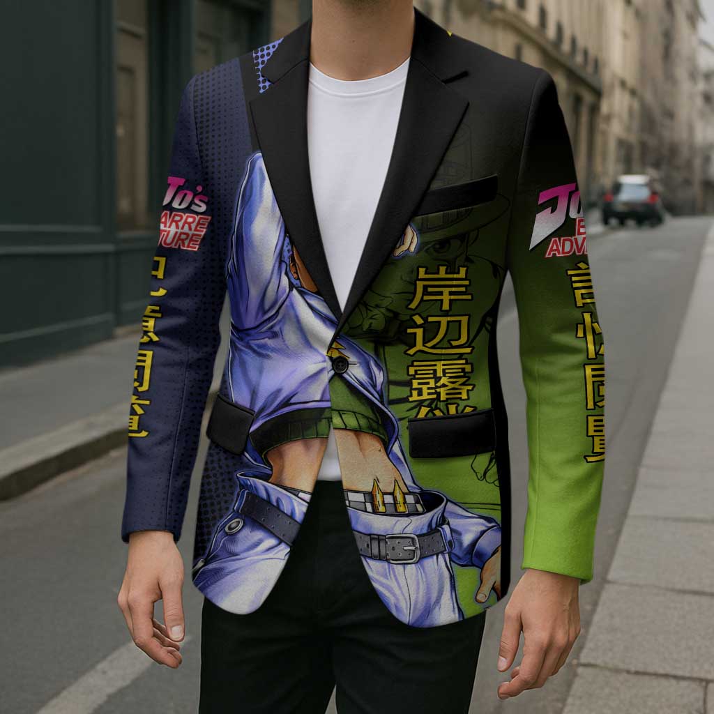 Rohan Kishibe JoJo’s Bizarre Adventure Blazer with Heaven's Door Stand and Manga Style - The Mazicc