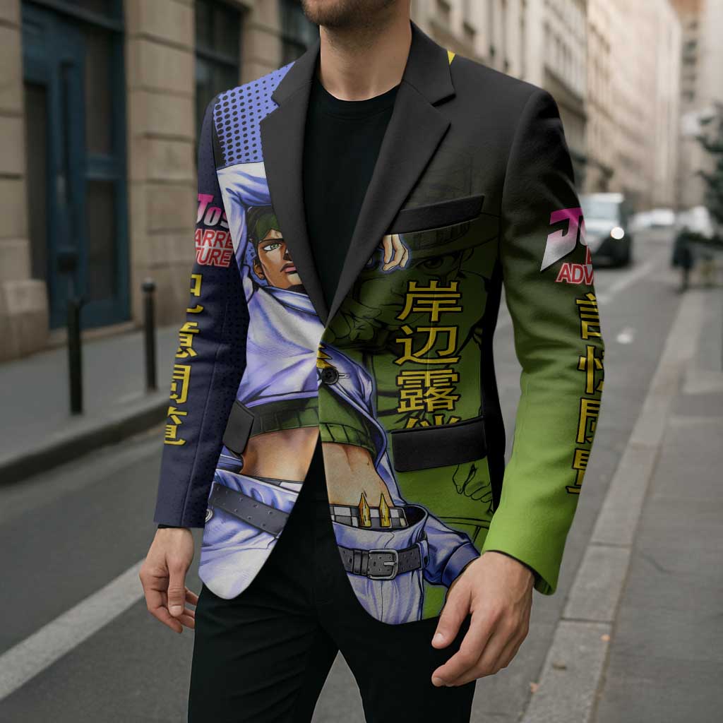 Rohan Kishibe JoJo’s Bizarre Adventure Blazer with Heaven's Door Stand and Manga Style - The Mazicc