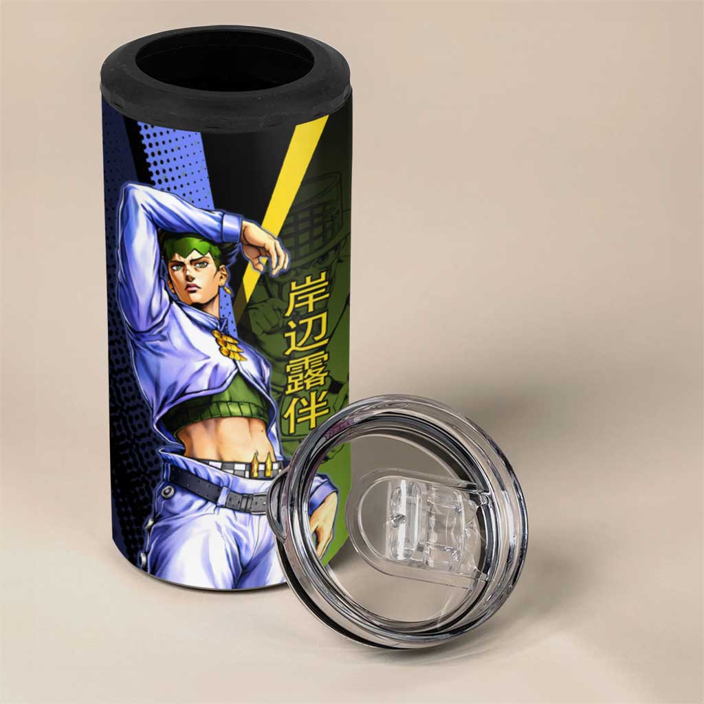 Rohan Kishibe JoJo’s Bizarre Adventure 4 in 1 Can Cooler Tumbler with Heaven's Door Stand and Manga Style - The Mazicc