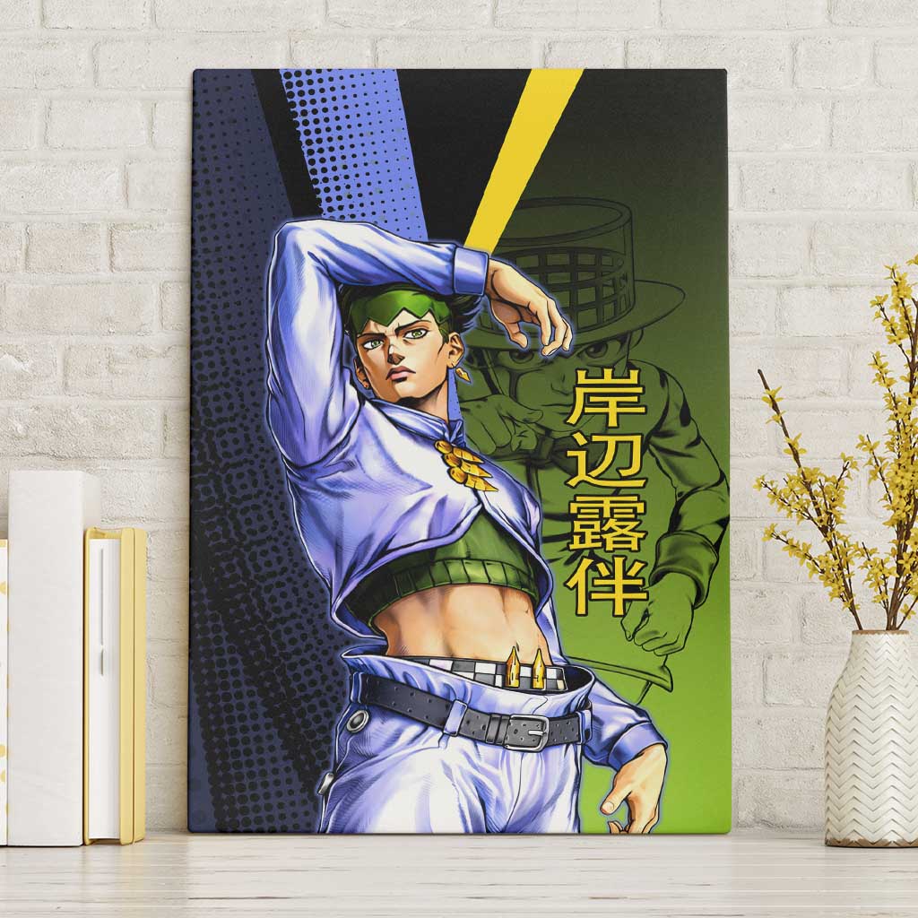 Rohan Kishibe JoJo’s Bizarre Adventure Canvas Wall Art with Heaven's Door Stand and Manga Style - The Mazicc