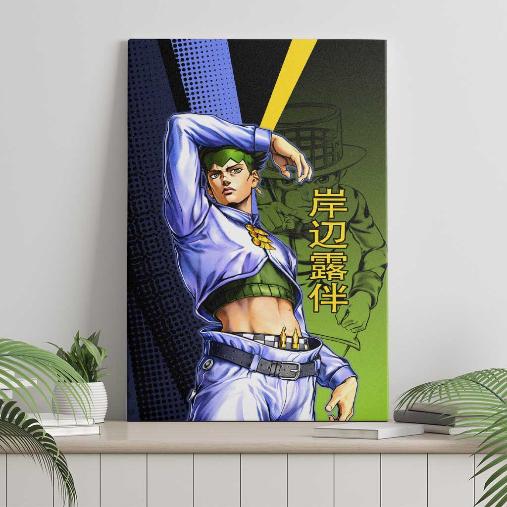 Rohan Kishibe JoJo’s Bizarre Adventure Canvas Wall Art with Heaven's Door Stand and Manga Style - The Mazicc
