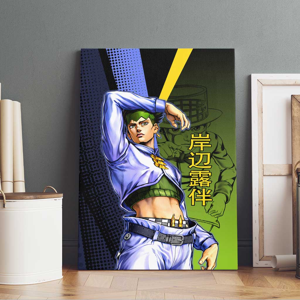 Rohan Kishibe JoJo’s Bizarre Adventure Canvas Wall Art with Heaven's Door Stand and Manga Style - The Mazicc