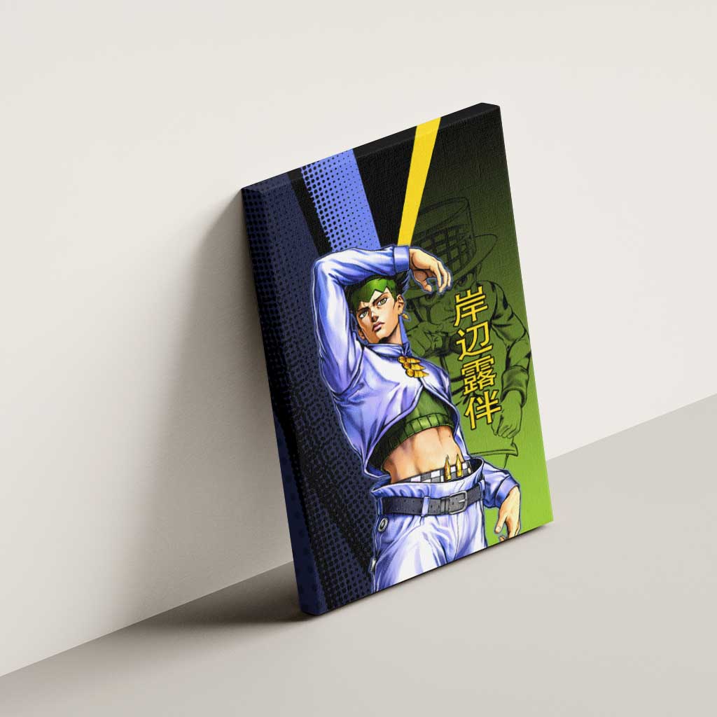 Rohan Kishibe JoJo’s Bizarre Adventure Canvas Wall Art with Heaven's Door Stand and Manga Style - The Mazicc