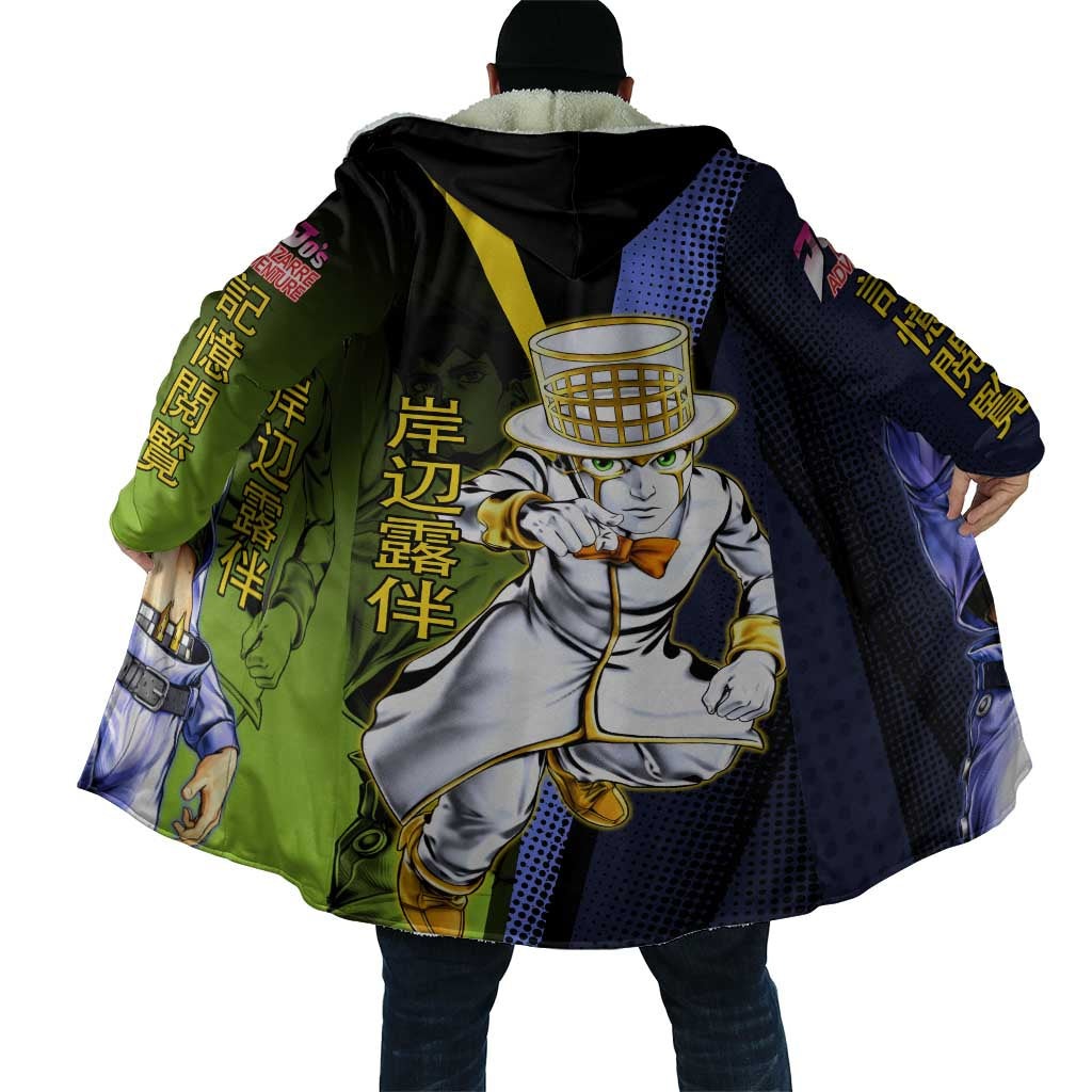 Rohan Kishibe JoJo’s Bizarre Adventure Cloak with Heaven's Door Stand and Manga Style - The Mazicc