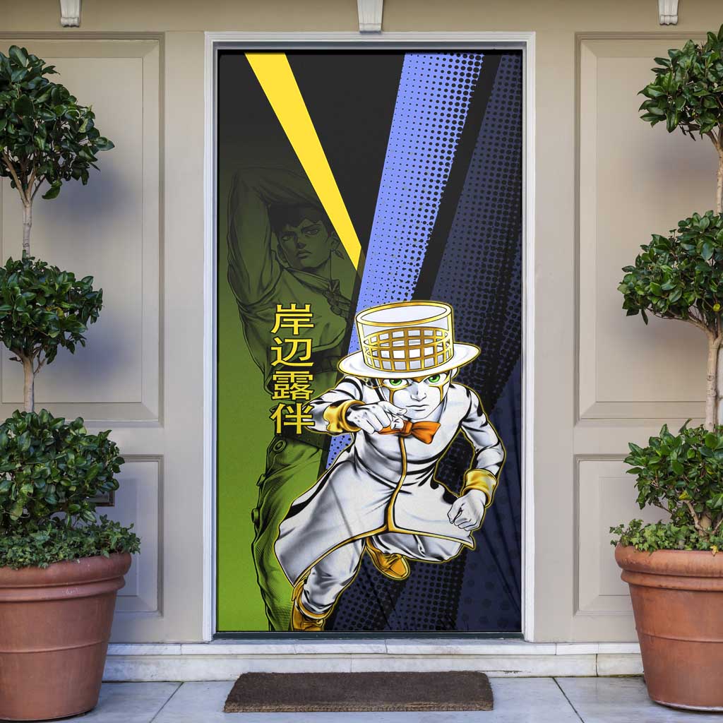 Rohan Kishibe JoJo’s Bizarre Adventure Door Cover with Heaven's Door Stand and Manga Style - The Mazicc