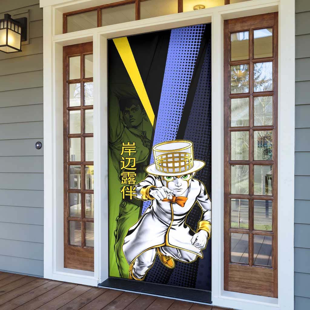Rohan Kishibe JoJo’s Bizarre Adventure Door Cover with Heaven's Door Stand and Manga Style - The Mazicc