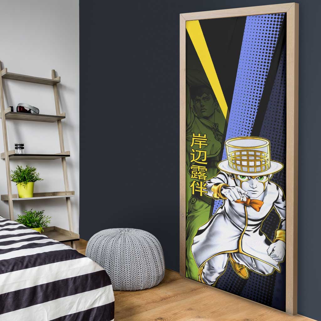 Rohan Kishibe JoJo’s Bizarre Adventure Door Cover with Heaven's Door Stand and Manga Style - The Mazicc