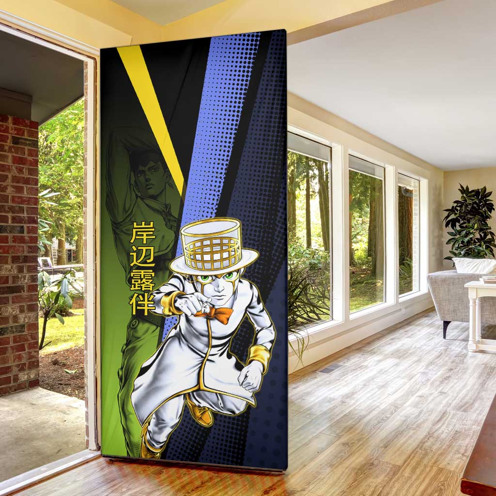 Rohan Kishibe JoJo’s Bizarre Adventure Door Cover with Heaven's Door Stand and Manga Style - The Mazicc
