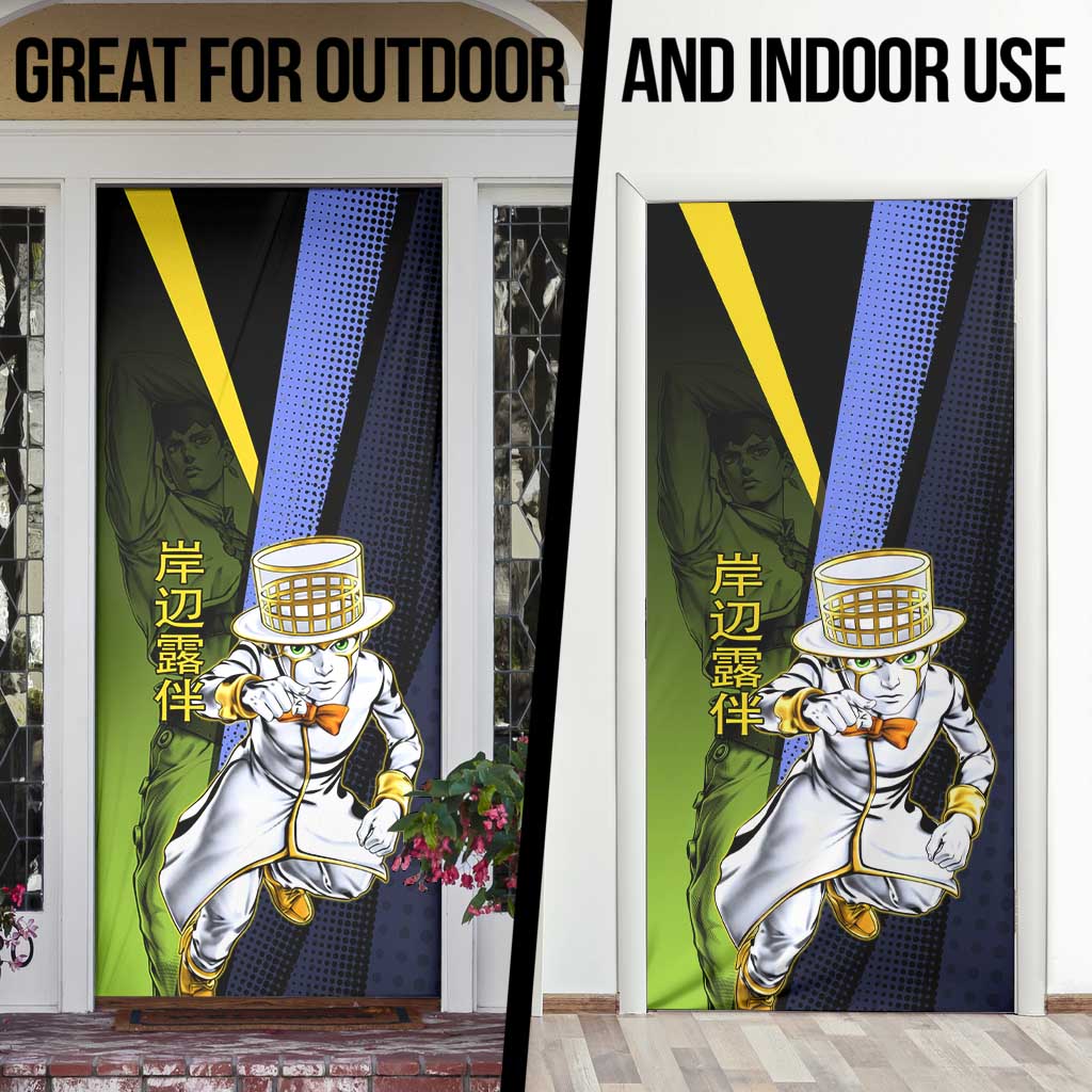 Rohan Kishibe JoJo’s Bizarre Adventure Door Cover with Heaven's Door Stand and Manga Style - The Mazicc
