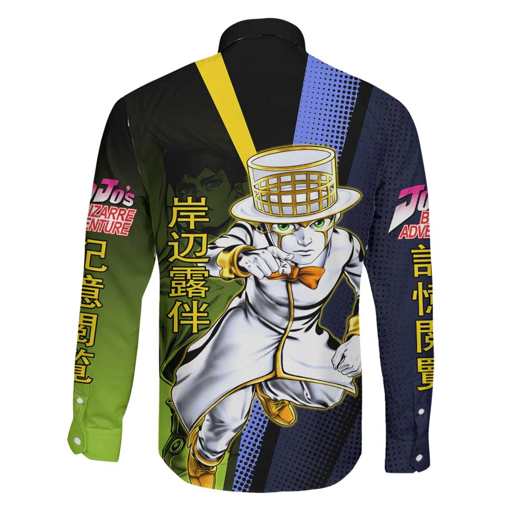 Rohan Kishibe JoJo’s Bizarre Adventure Family Matching Short Sleeve Bodycon Dress and Hawaiian Shirt with Heaven's Door Stand and Manga Style