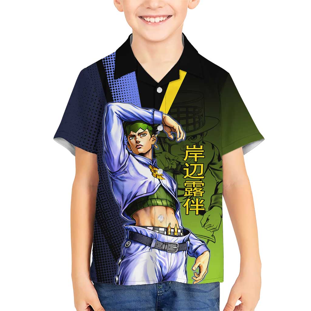 Rohan Kishibe JoJo’s Bizarre Adventure Hawaiian Shirt with Heaven's Door Stand and Manga Style - The Mazicc