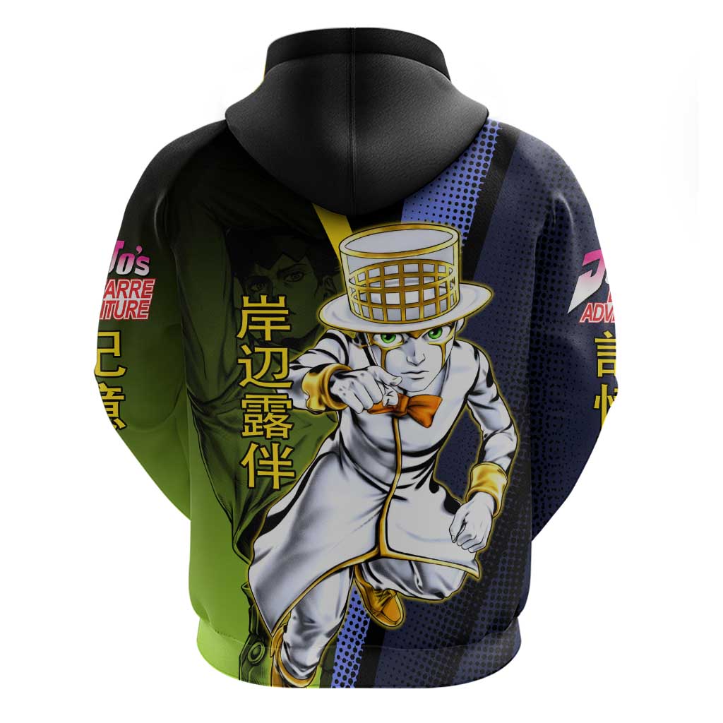 Rohan Kishibe JoJo’s Bizarre Adventure Hoodie with Heaven's Door Stand and Manga Style - The Mazicc