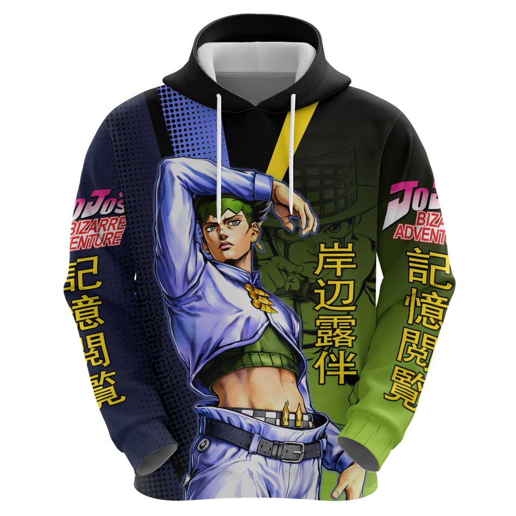 Rohan Kishibe JoJo’s Bizarre Adventure Hoodie with Heaven's Door Stand and Manga Style - The Mazicc