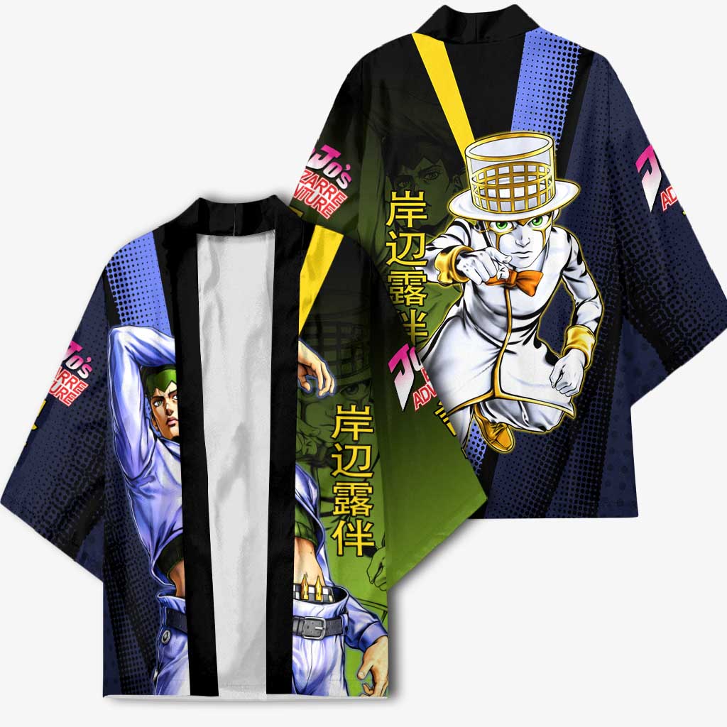 Rohan Kishibe JoJo’s Bizarre Adventure Kimono with Heaven's Door Stand and Manga Style - The Mazicc