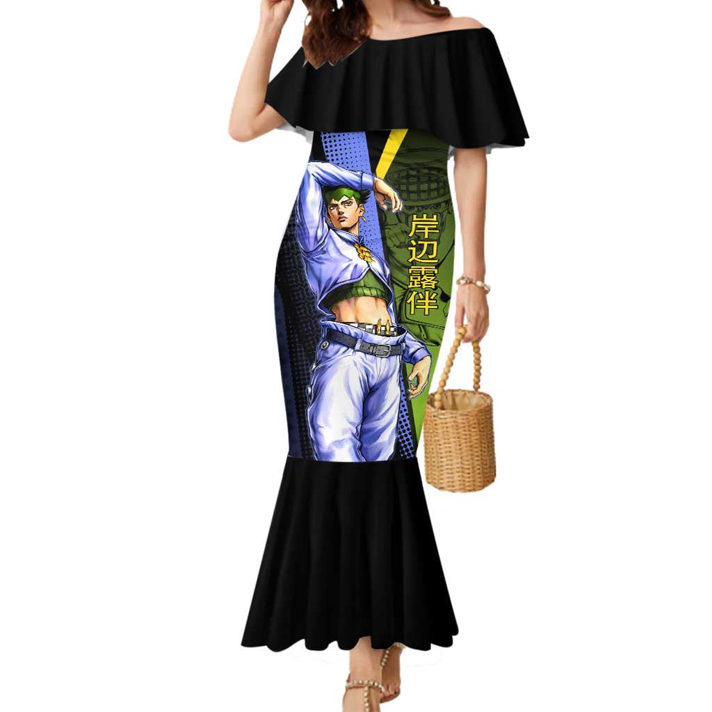Rohan Kishibe JoJo’s Bizarre Adventure Mermaid Dress with Heaven's Door Stand and Manga Style - The Mazicc