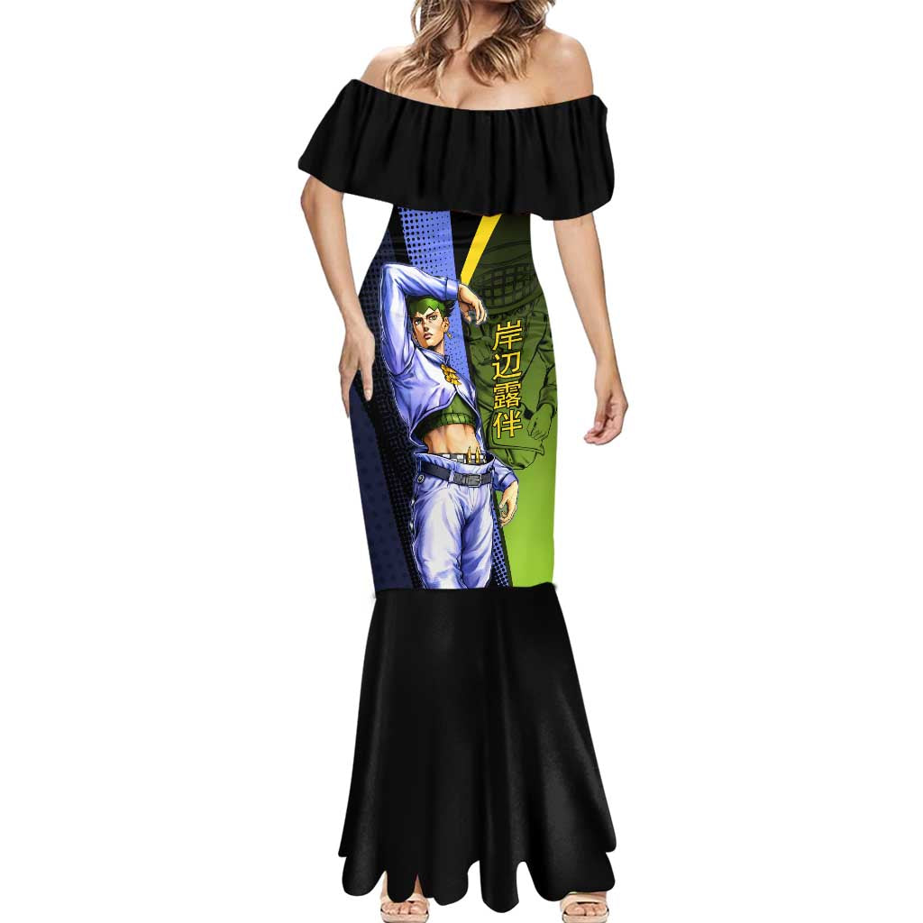 Rohan Kishibe JoJo’s Bizarre Adventure Mermaid Dress with Heaven's Door Stand and Manga Style - The Mazicc