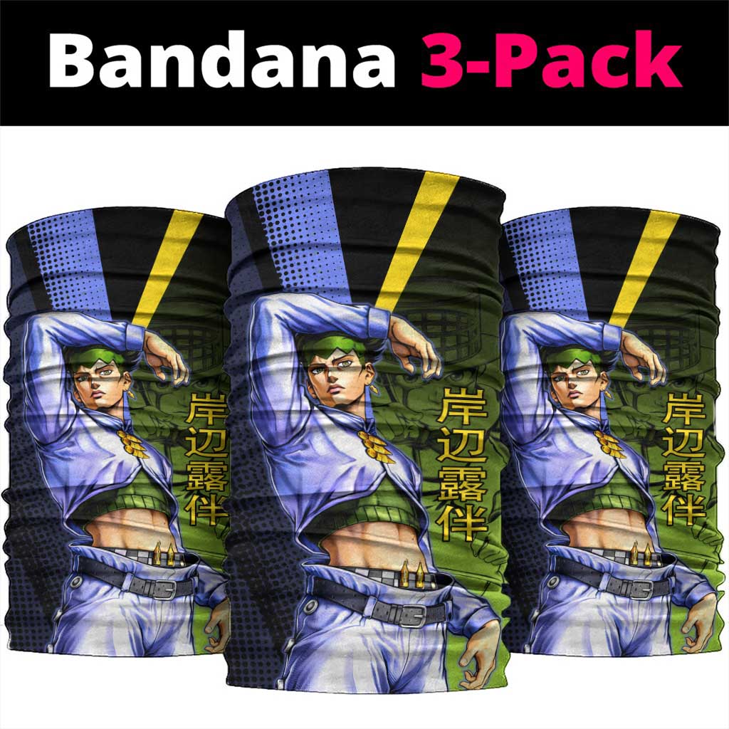Rohan Kishibe JoJo’s Bizarre Adventure Neck Gaiter with Heaven's Door Stand and Manga Style - The Mazicc