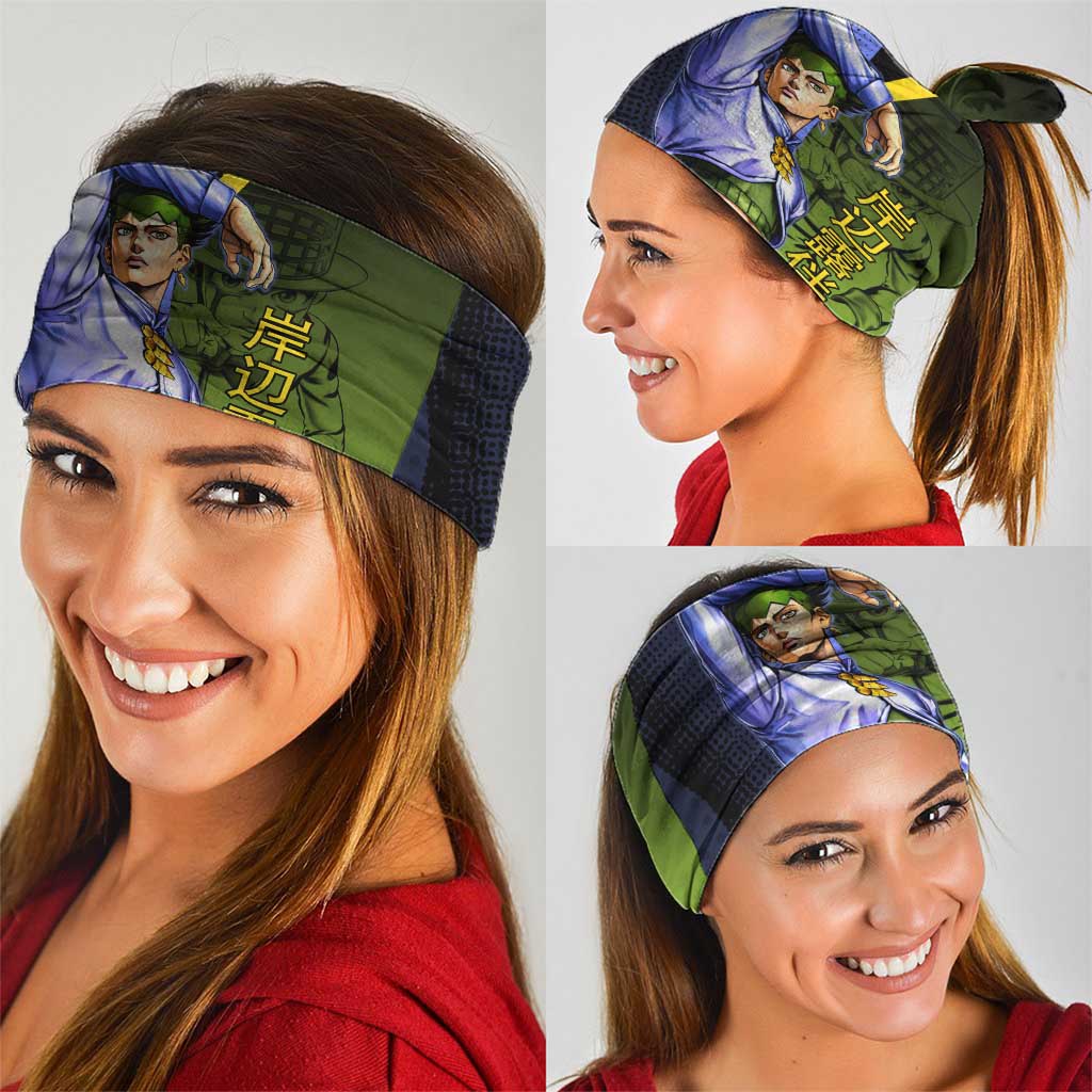 Rohan Kishibe JoJo’s Bizarre Adventure Neck Gaiter with Heaven's Door Stand and Manga Style - The Mazicc