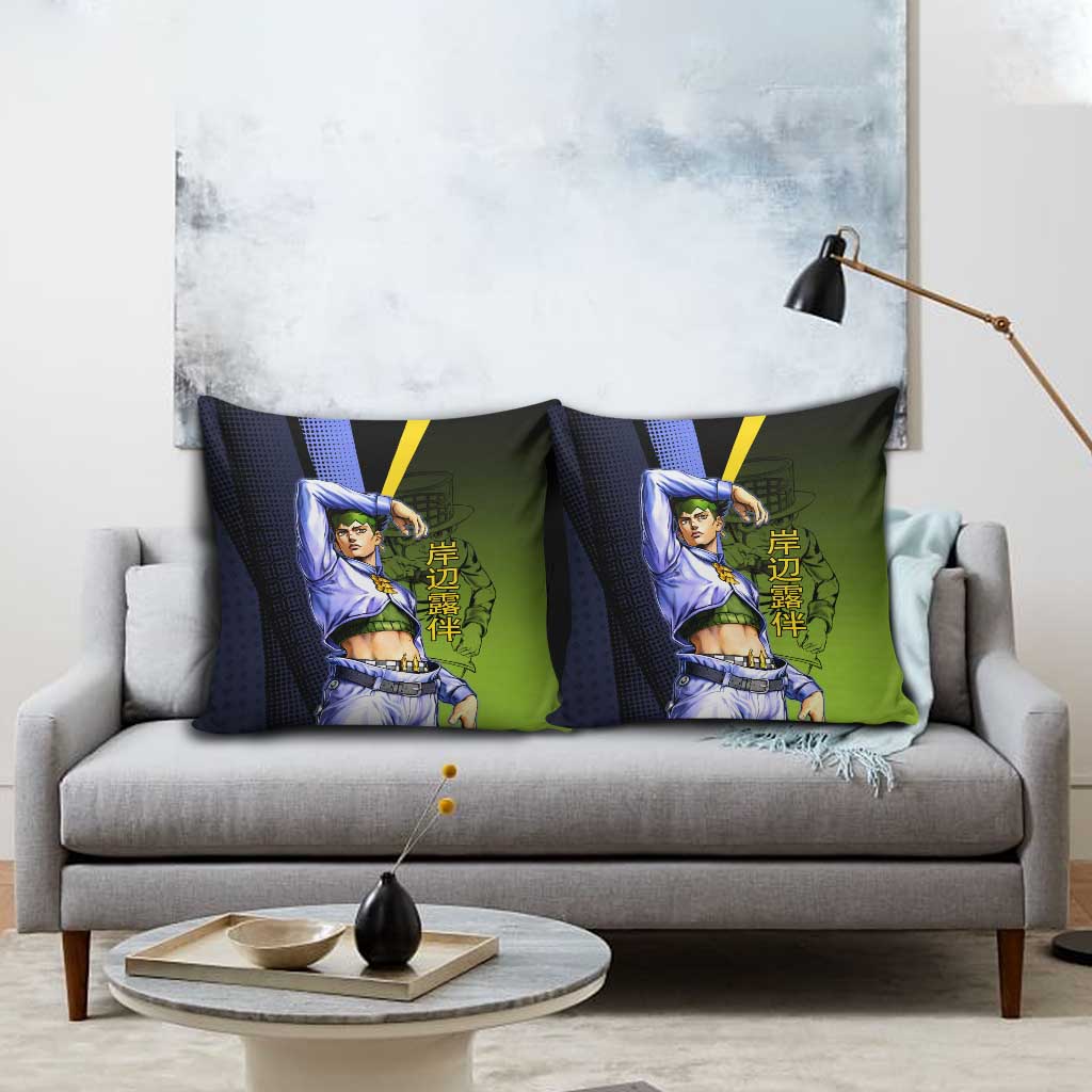 Rohan Kishibe JoJo’s Bizarre Adventure Pillow Cover with Heaven's Door Stand and Manga Style - The Mazicc