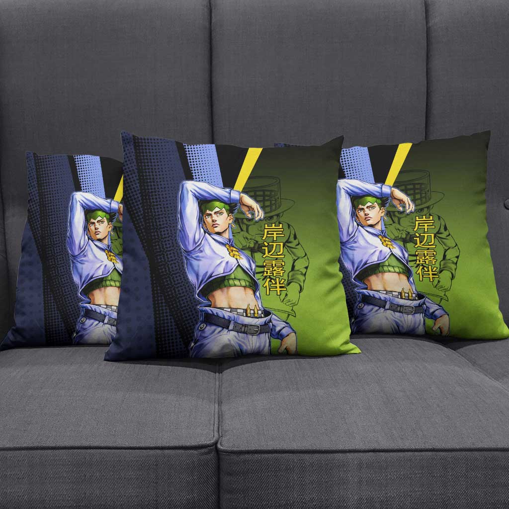 Rohan Kishibe JoJo’s Bizarre Adventure Pillow Cover with Heaven's Door Stand and Manga Style - The Mazicc