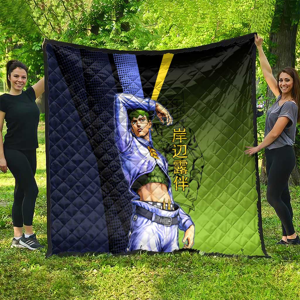Rohan Kishibe JoJo’s Bizarre Adventure Quilt with Heaven's Door Stand and Manga Style - The Mazicc