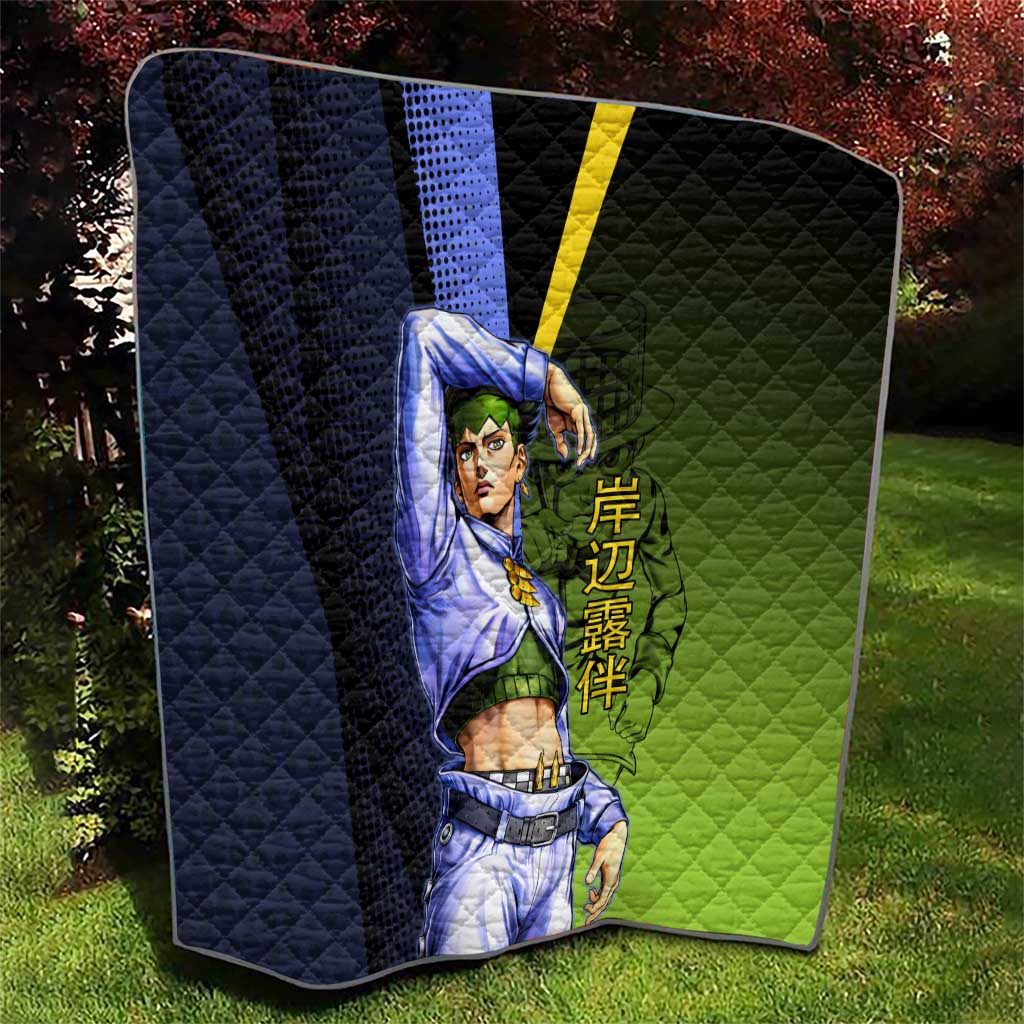 Rohan Kishibe JoJo’s Bizarre Adventure Quilt with Heaven's Door Stand and Manga Style - The Mazicc