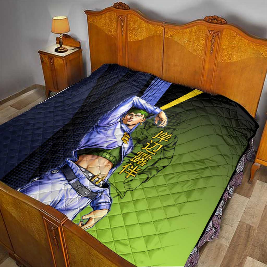 Rohan Kishibe JoJo’s Bizarre Adventure Quilt with Heaven's Door Stand and Manga Style - The Mazicc