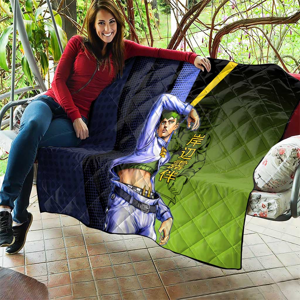 Rohan Kishibe JoJo’s Bizarre Adventure Quilt with Heaven's Door Stand and Manga Style - The Mazicc