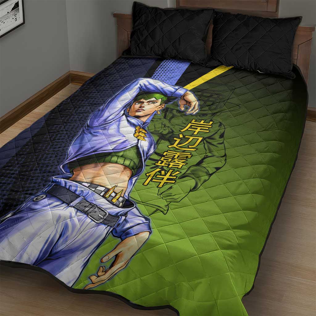Rohan Kishibe JoJo’s Bizarre Adventure Quilt Bed Set with Heaven's Door Stand and Manga Style - The Mazicc