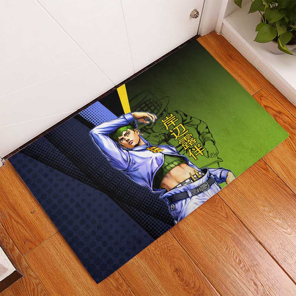 Rohan Kishibe JoJo’s Bizarre Adventure Rubber Doormat with Heaven's Door Stand and Manga Style - The Mazicc