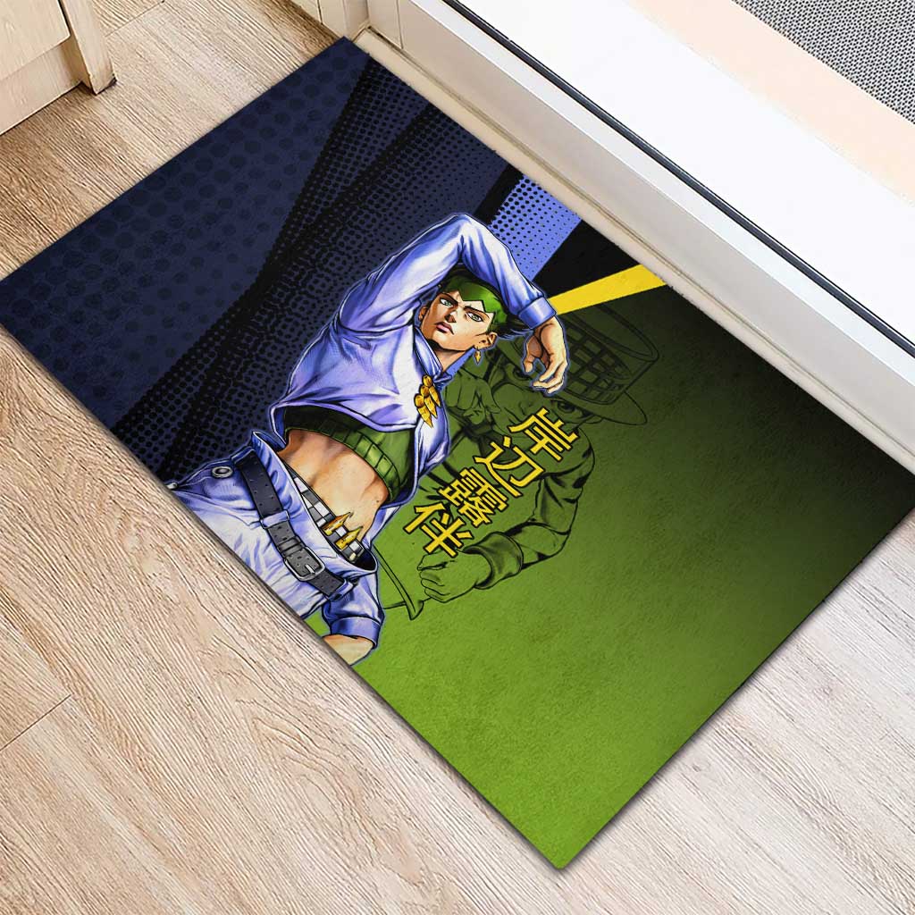 Rohan Kishibe JoJo’s Bizarre Adventure Rubber Doormat with Heaven's Door Stand and Manga Style - The Mazicc