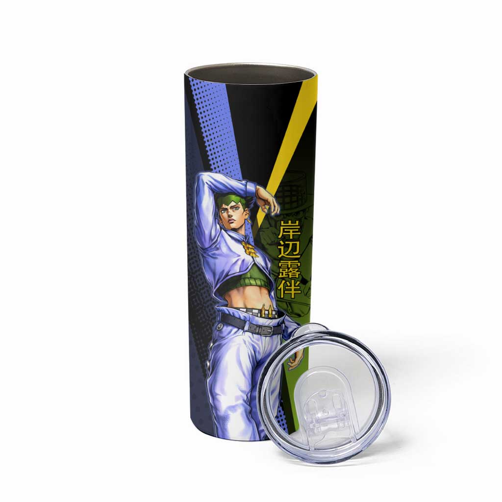Rohan Kishibe JoJo’s Bizarre Adventure Skinny Tumbler with Heaven's Door Stand and Manga Style - The Mazicc