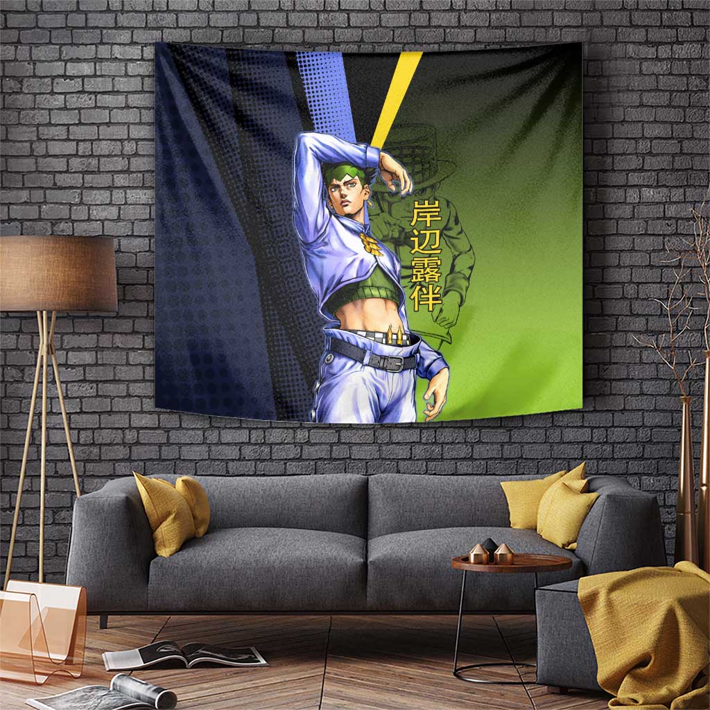 Rohan Kishibe JoJo’s Bizarre Adventure Tapestry with Heaven's Door Stand and Manga Style - The Mazicc