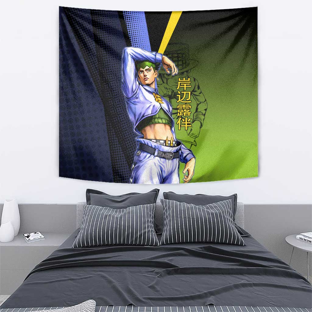Rohan Kishibe JoJo’s Bizarre Adventure Tapestry with Heaven's Door Stand and Manga Style - The Mazicc