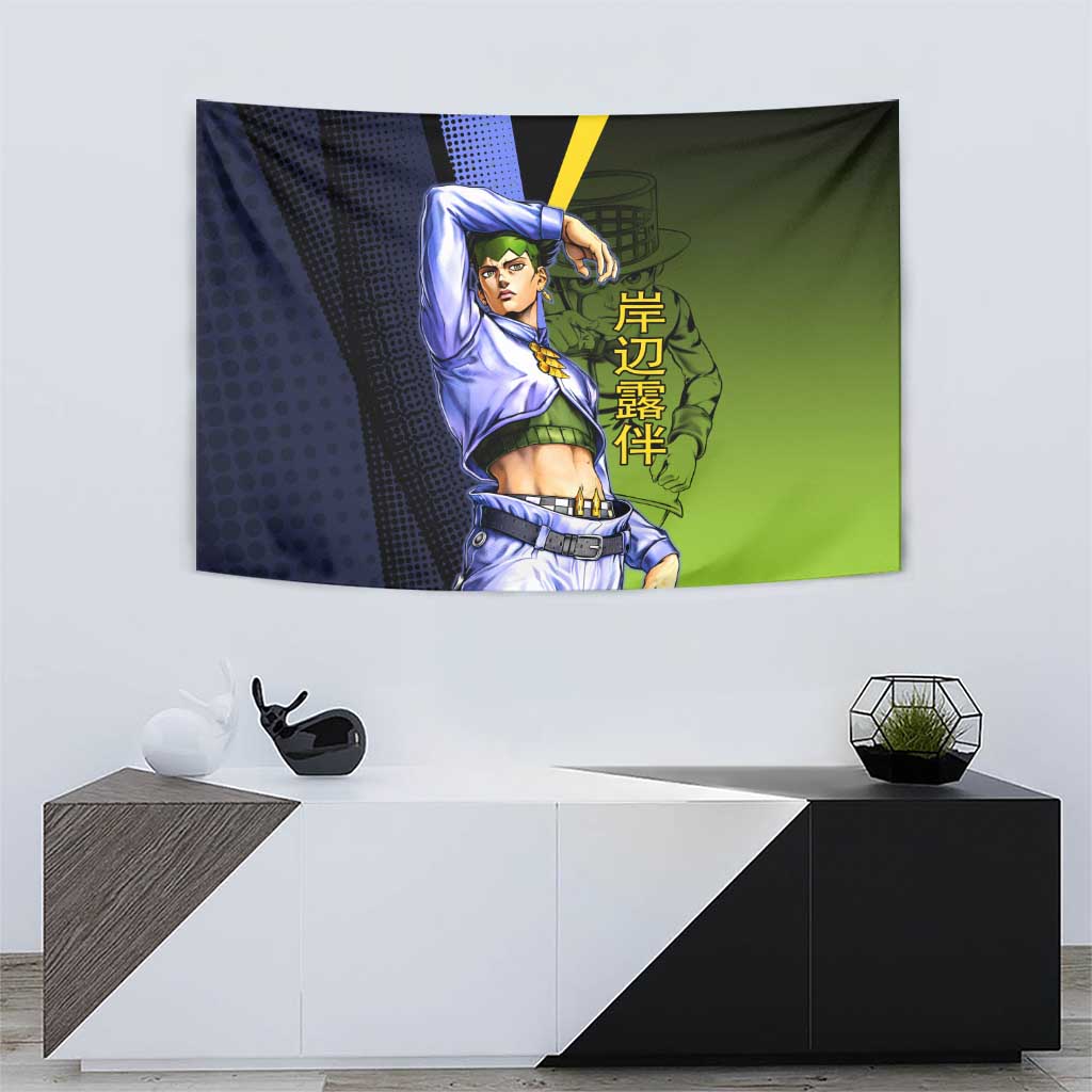 Rohan Kishibe JoJo’s Bizarre Adventure Tapestry with Heaven's Door Stand and Manga Style - The Mazicc